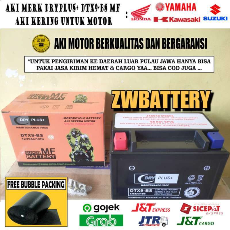 Jual Aki Motor Piaggio Zip,pulsar 200ns Type Itobatt Ytx9-bs 9 Ampere