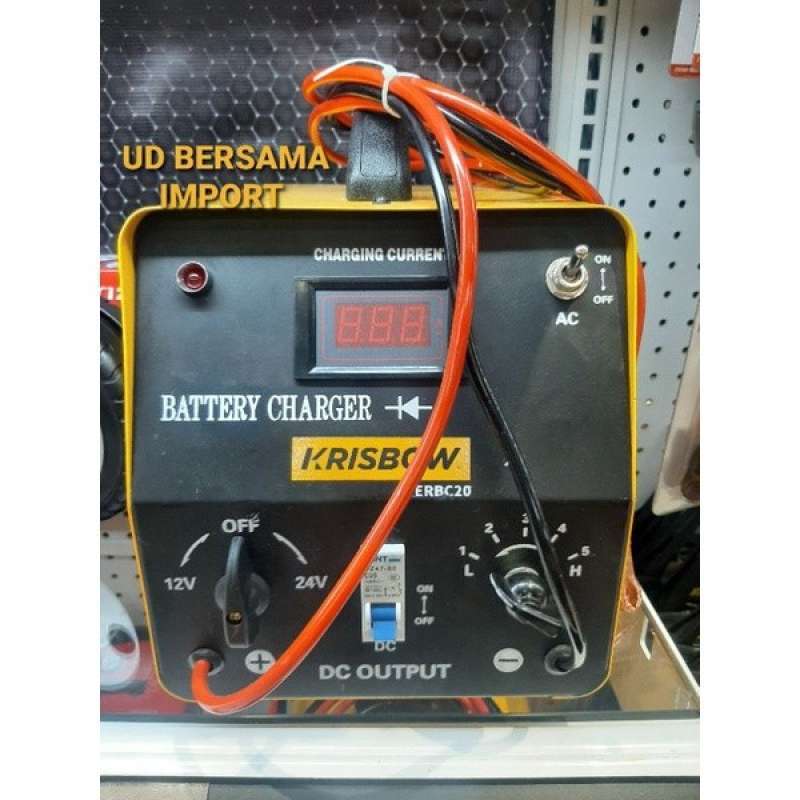 Promo PROMO BATTERY DAYA KRISBOW CARGER CAS AKI PENGISI 20A Diskon 33%