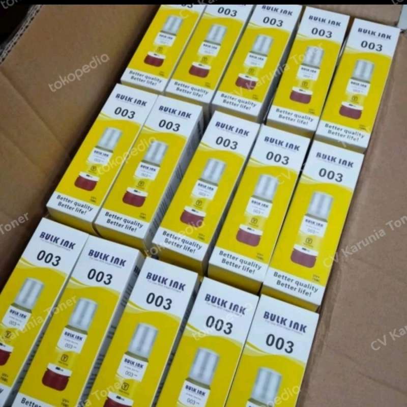 Box Ink Tinta Jual Tinta Bulk ink Epson 003 Original CMYK L1110, L3110,L3150, L5190 ...