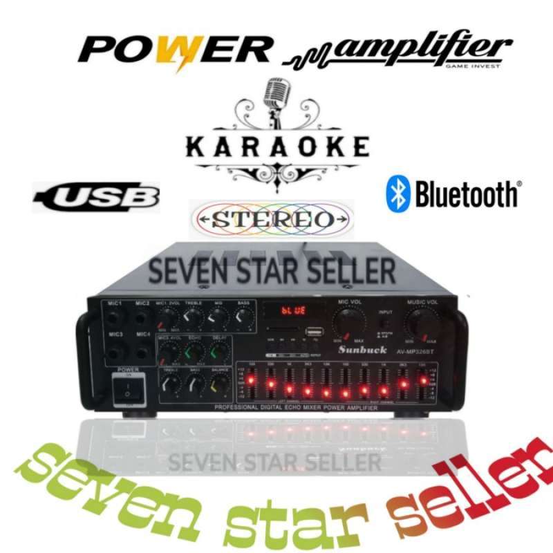 Promo Amplifier Karaoke Stereo Usb Bluetooth Mp3 Radio Equalizer ...