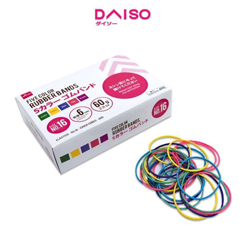 Jual Daiso Rubber Bands (no.16 Five Color 2.11oz) Di Seller Velvet