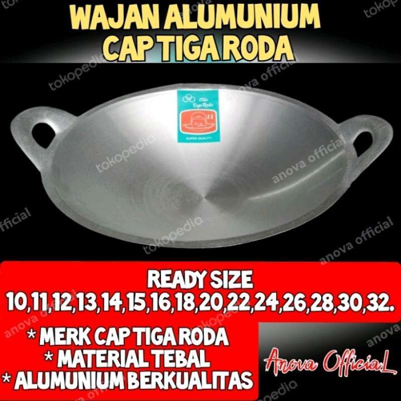 Promo Wajan Kuali. Merk Cap Tiga Roda Alumunium . Penggorengan . Gojek ...