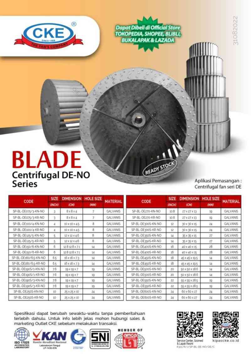 Promo Blade Centrifugal Blower 16 Inch As 28 Mm Baling Centrifugal Alur ...