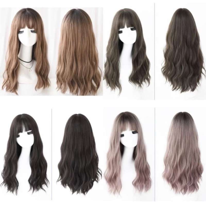 Promo Aegyoshoppe 3052 Full Korean Wig Mermaid Wave Poni Tipis