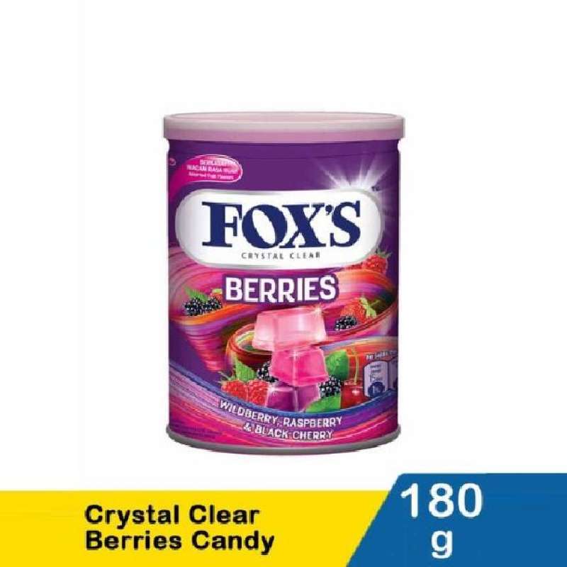 Jual Permen Fox Crystal Clear Berry Candy 180gr [KALENG] di Seller EV