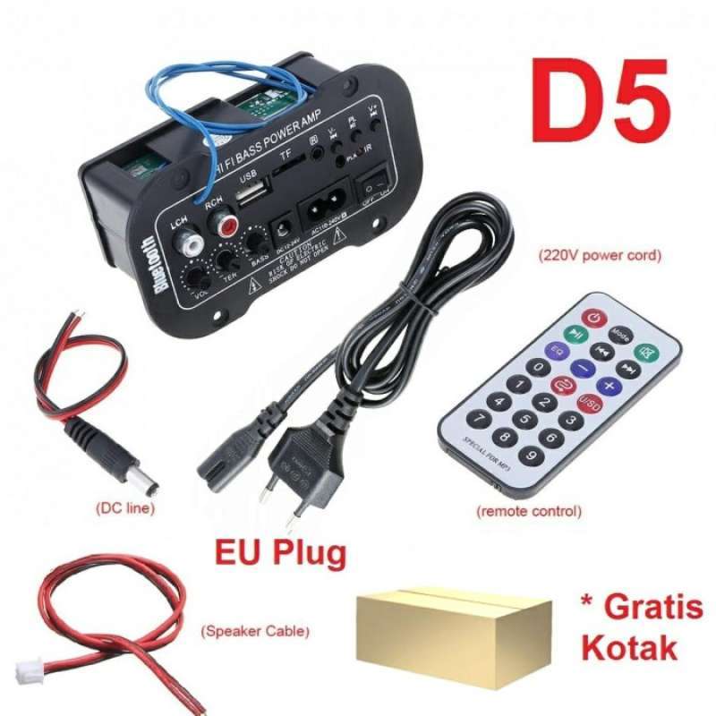 Jual Amplifier Board Audio Bluetooth Usb Radio Tf Diy Subwoofer D5 D10