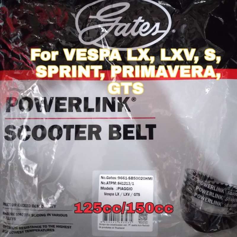 Promo Vbelt Vespa Lx /lxv/gts/s/sprint/ Primavera Merek Gates Diskon