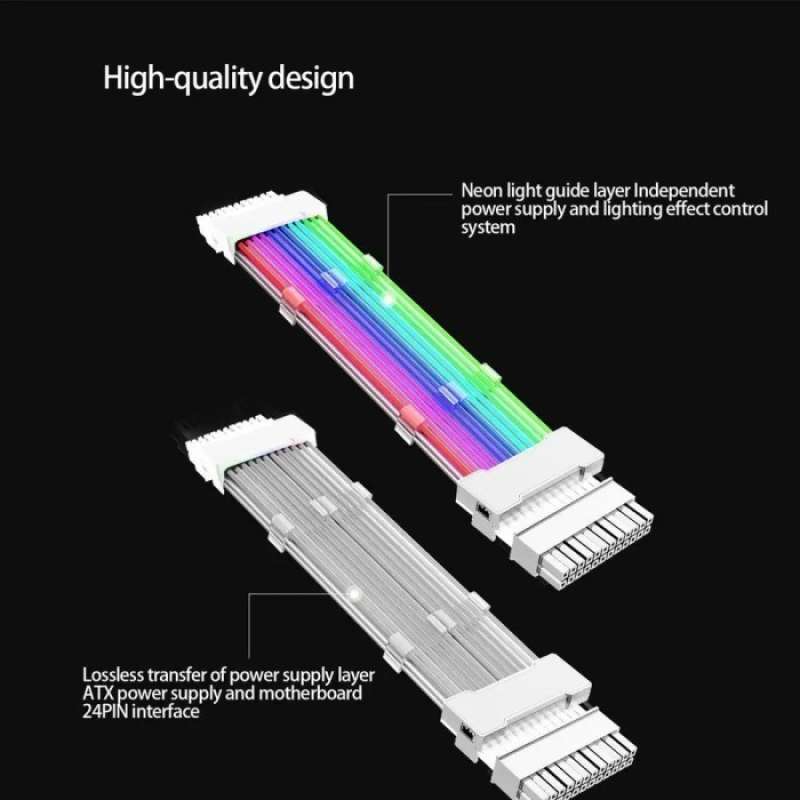 ARGB Extension Sleeved Cable 24PIN 5V 18AWG Wire Core Plug And Play Synchronized Sleeved Cable For Desktop Computers Graphics Card With Dual 8p 38936234 5a1a 47fb Af72 11c77d7c8079.e14a6ed5bdbf2eaf06593211c639c02e