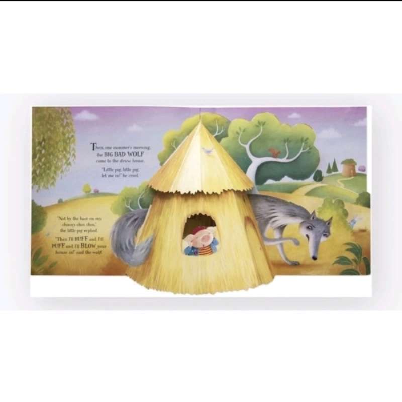 Promo Ori Usborne Pop Up 3d Three Little Pigs Bedtime Story Book Tiga ...