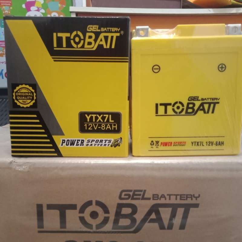 Jual Aki Motor Vespa Sprint Kering Itobatt Ytx7l 12v 8ah Aki Gel Kering