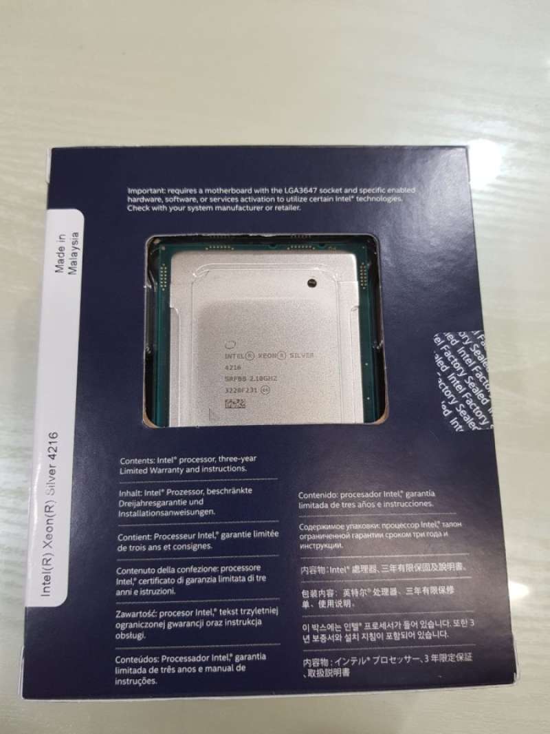 Promo Processor Intel Xeon Silver 4216 - Fclga3647 Intel Xeon Silver ...