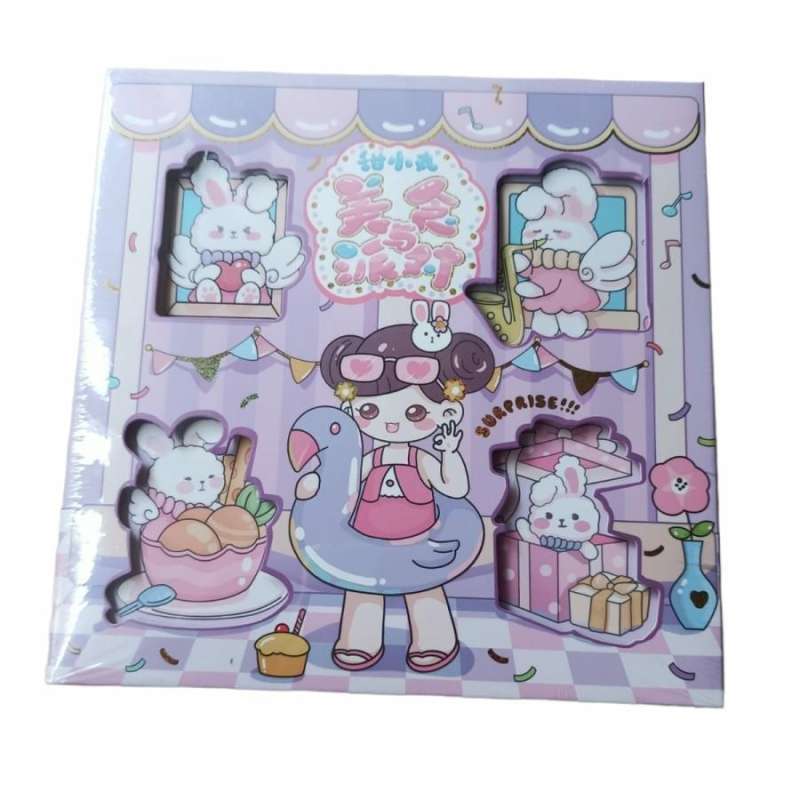Jual Stiker 100 Lembar Box Sticker Aesthetic Motif Kartun Korea Anti