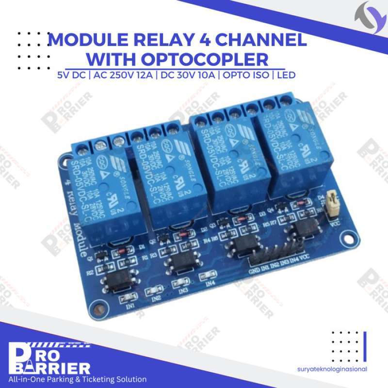 Jual Relay 4 Channel - Input 5 Volt Dc Output Up To 10a - Module ...