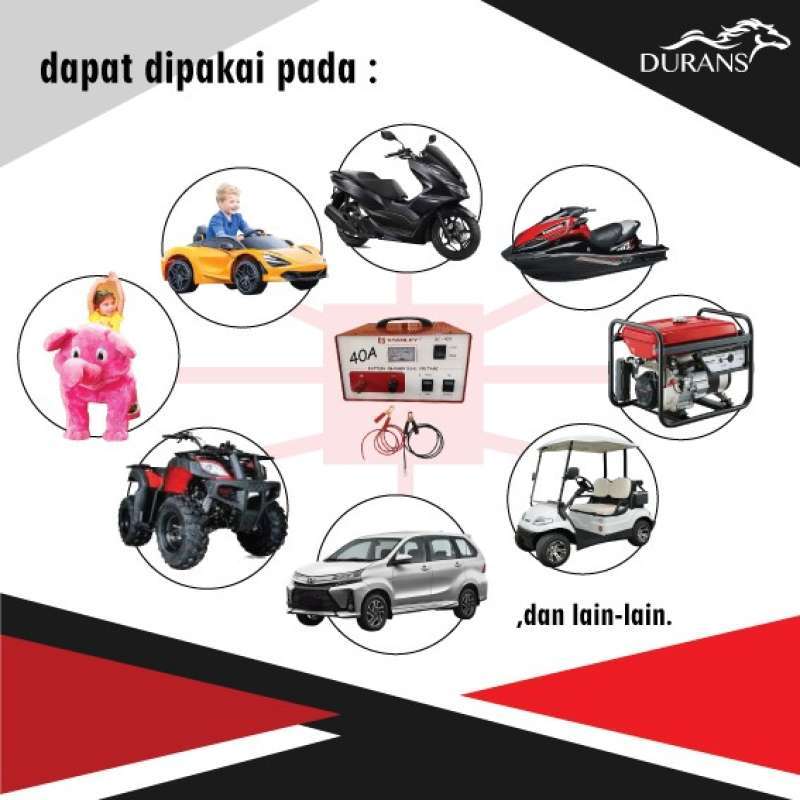Promo Promo Baterai Charger Aki 40a Stanley I Mesin Cas Aki I Motor