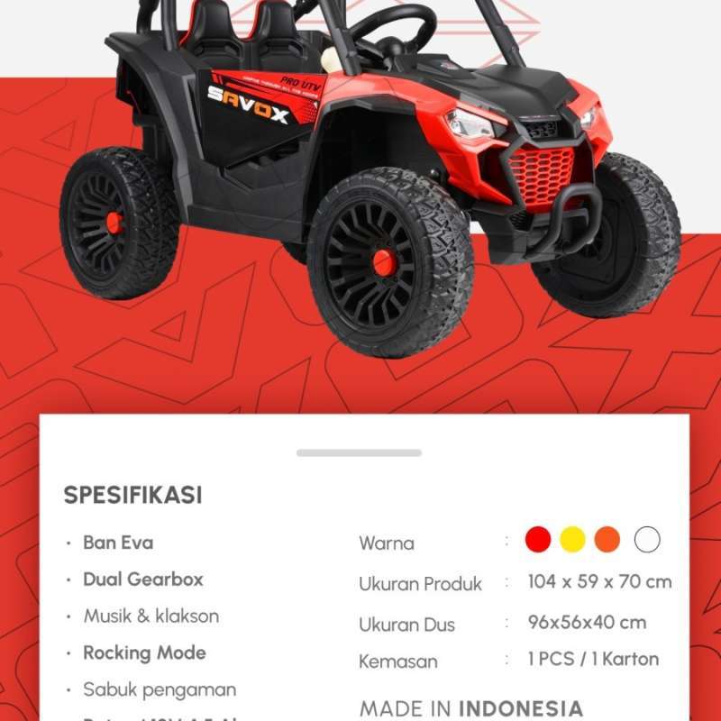 Jual (m-9388b) Pmb Mobil Aki 9388b Savox 12v-4.5ah 2gb Eva - Red Di ...