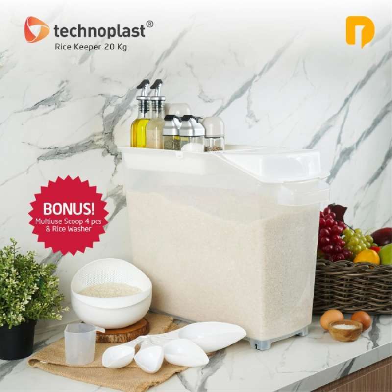 Jual Tempat Beras 20kg Rice Box Technoplast Tempat Penyimpanan Beras ...