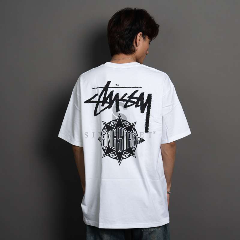 Jual Stussy Tee Gang Starr Take It Personal White ( 100