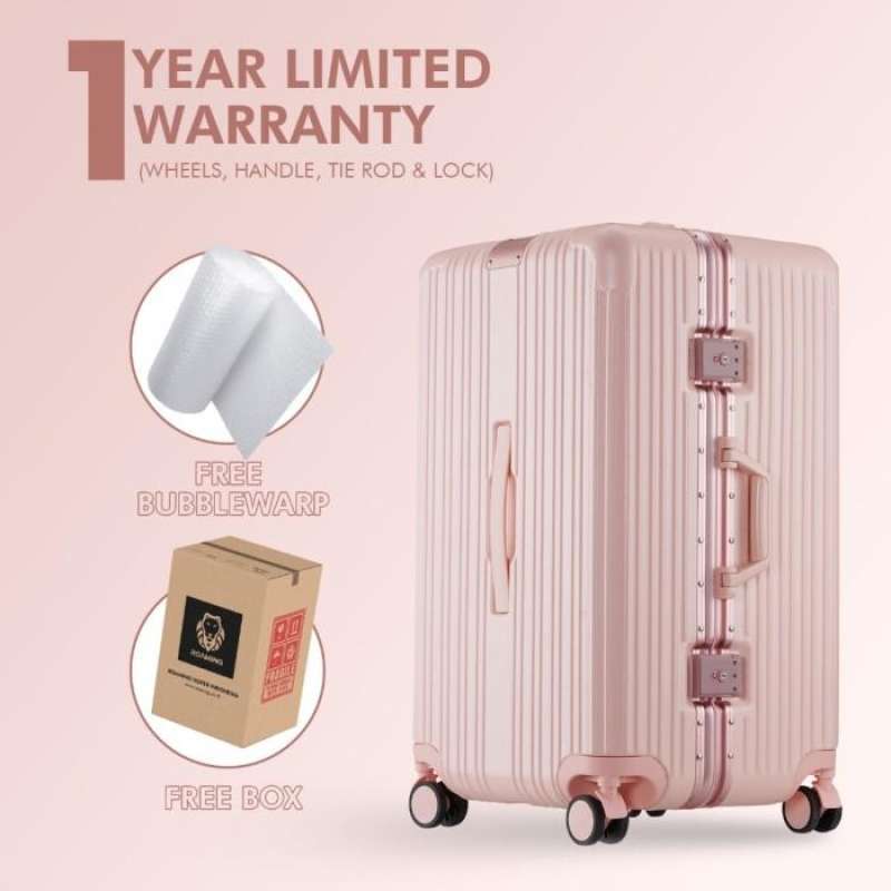 Promo Roaming Koper Bagasi Semi Aluminium Jumbo - R008 - White - 28 ...