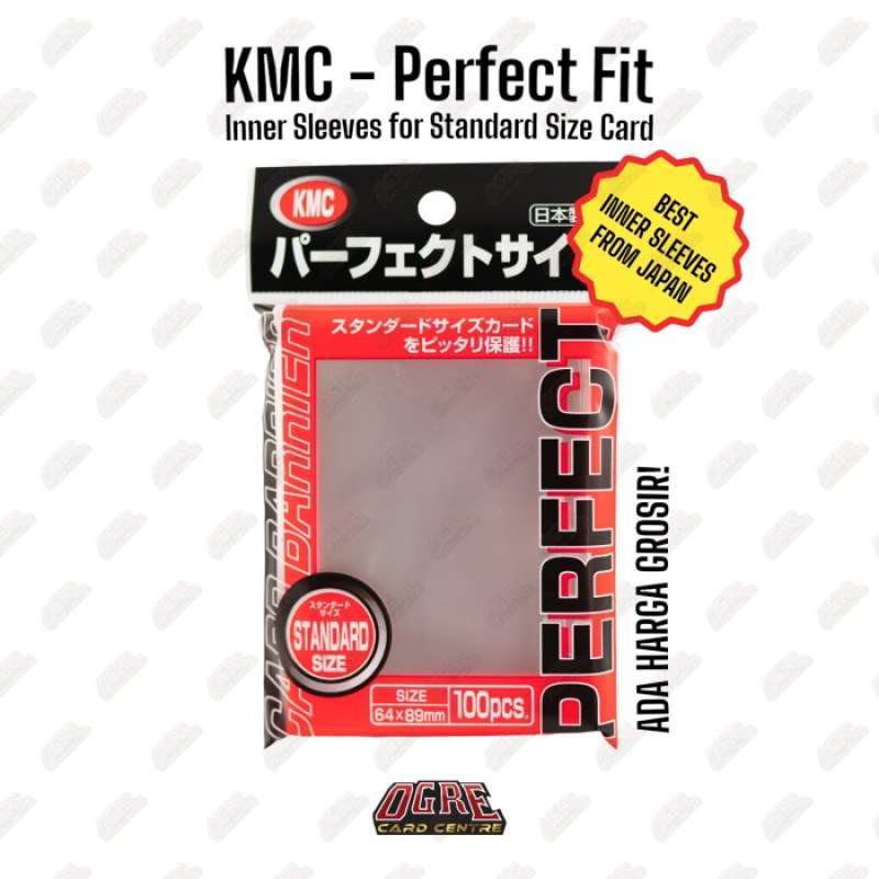 Perfect Fit Sleeves KMC  100 Count Clear Sleeves For Pokmon & Standard Cards  Inner Sleeves