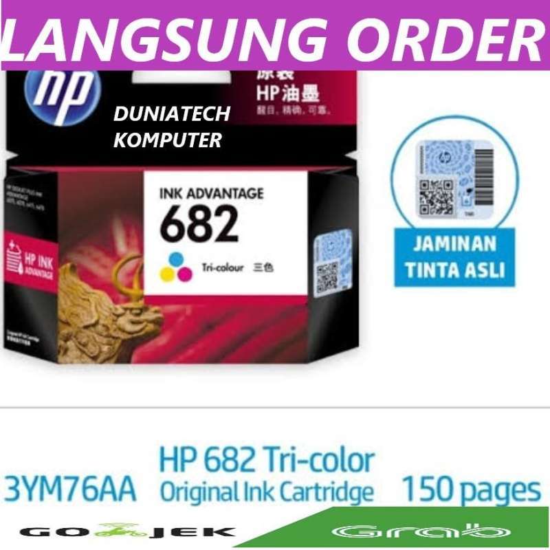 Jual TINTA HP 682 Tricolor Original Ink Cartridge HP682 ORIGINAL WARNA