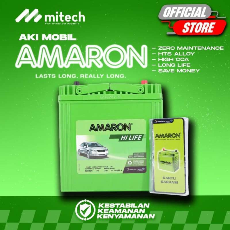 Jual Aki Mobil Toyota Rush NS40Z / 42B20R Amaron Hi-Life 12V / 35Ah di