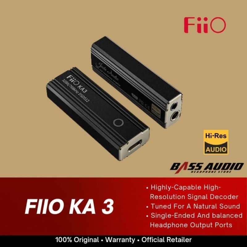 Promo FiiO Jade Audio KA3 /KA 3 Portable HiRes USB DAC Amp Dual 3.5mm