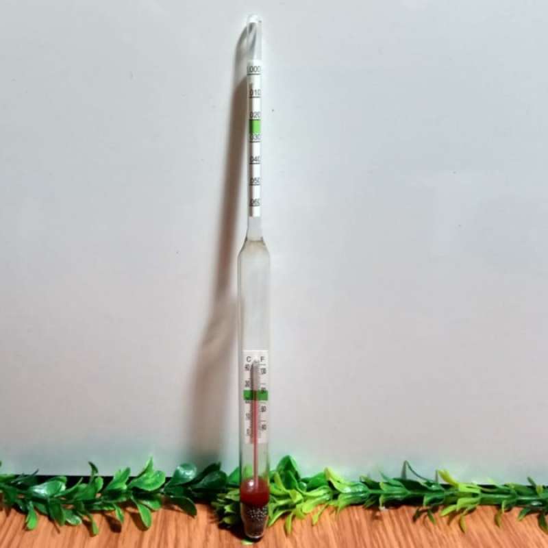Jual hydrometer hidrometer thermometer pengukur kadar garam air laut di