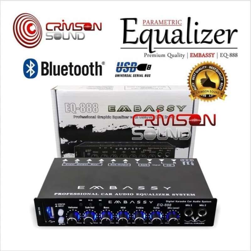 Promo PARAMETRIC EQUALIZER PREAMP KARAOKE EMBASSY EQ-888 BLUETOOTH ...