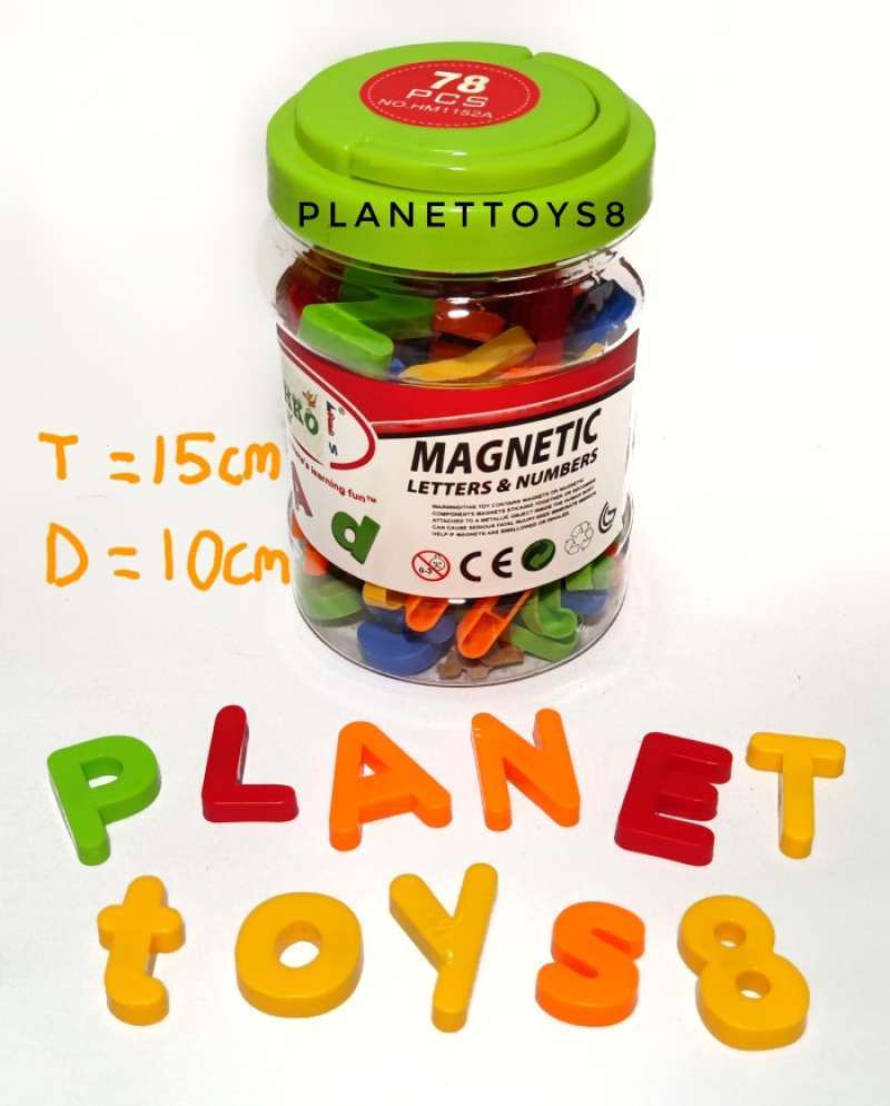 Promo mainan magnet huruf angka - magnetic letter and number toples 78 ...
