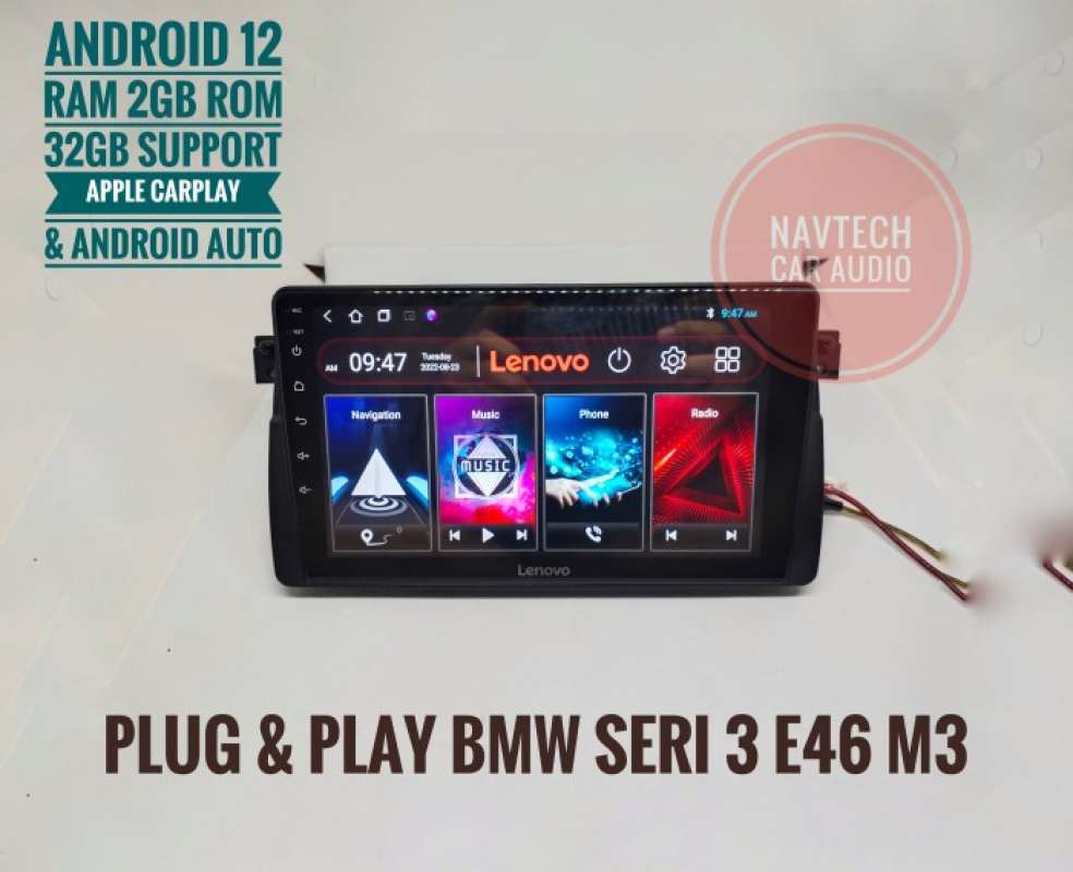 Jual Head unit android 9 inch BMW seri 3 E46 M3 / Jead unit android BMW