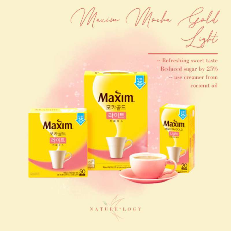 Jual Maxim Mocha Gold Light Latte Less Sugar Korea Instant Coffee Kopi