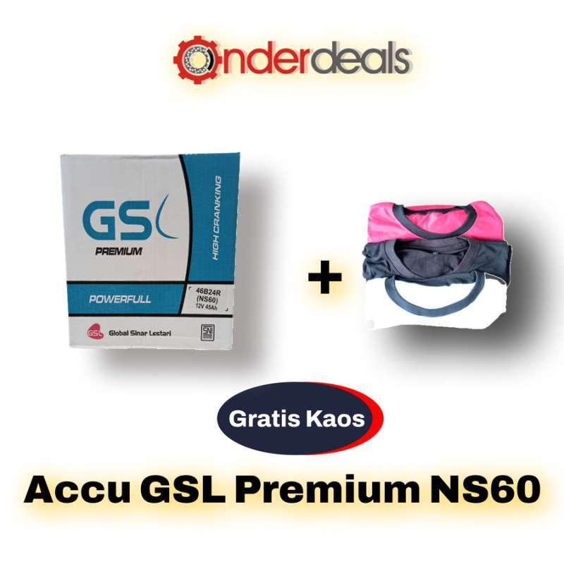 Jual Aki Accu Basah Mobil GSL PREMIUM Tipe NS60 di Seller onderdeals