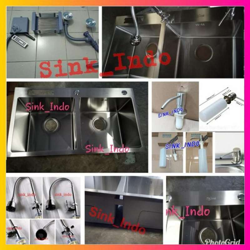 Jual Bak Cuci Piring Ukuran 82 Kitchen Sink Dapur Full Set Kran Angsa ...