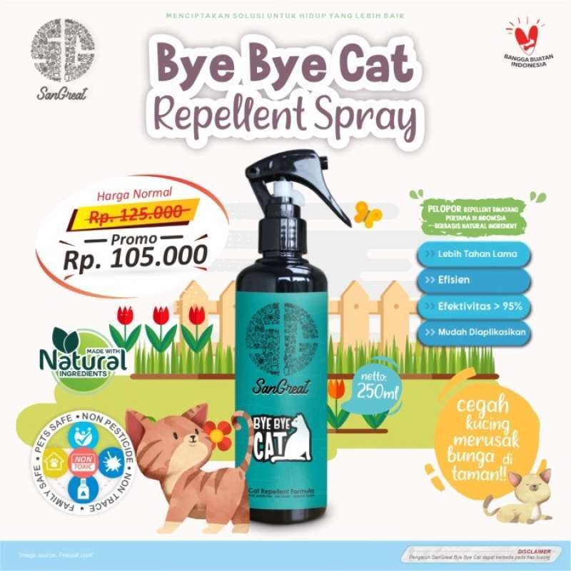 Promo Pengusir Kucing Spray, Cat Repellent Ampuh Bye Bye Cat Spray 250