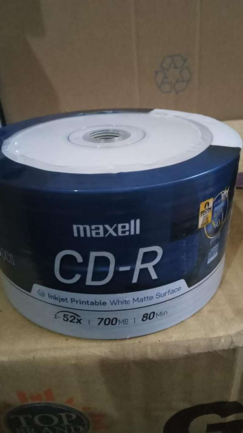 Promo Cd-r Printable Maxell Isi 50 / Cdr Printable Bulk Pack 50pcs ...