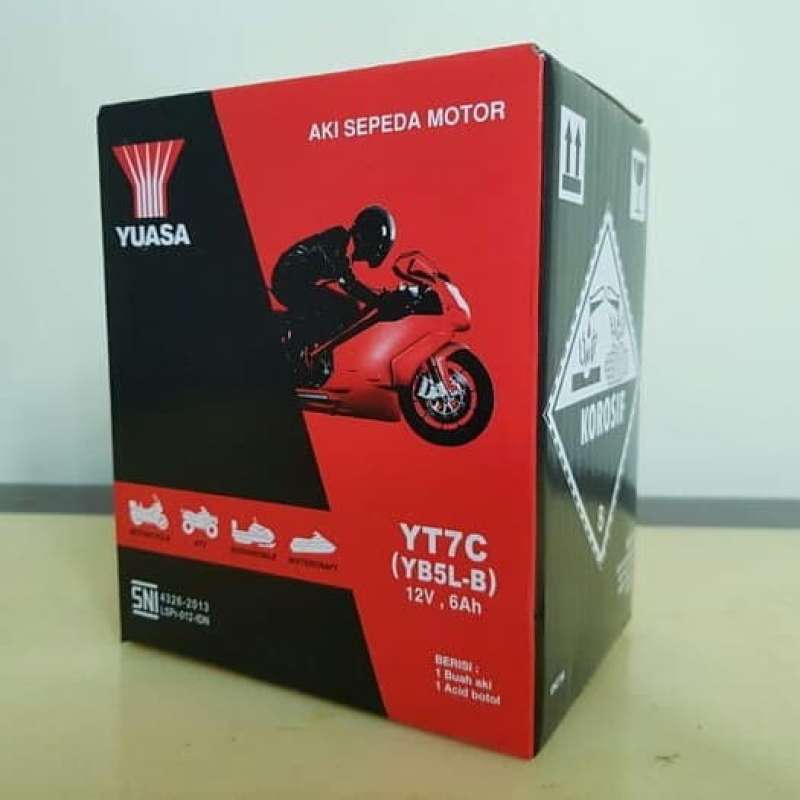 Promo Aki Motor Yamaha Mio Sporty Yuasa Yt7c Aki Kering Diskon 33% Di