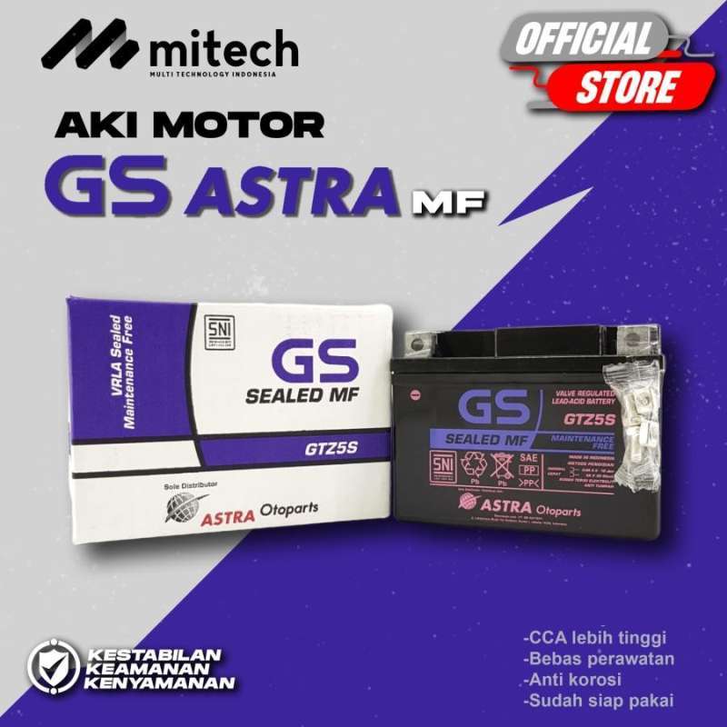 Jual Aki Motor Suzuki Hayate GS ASTRA GTZ5S AKI KERING 12V / 3.5Ah di