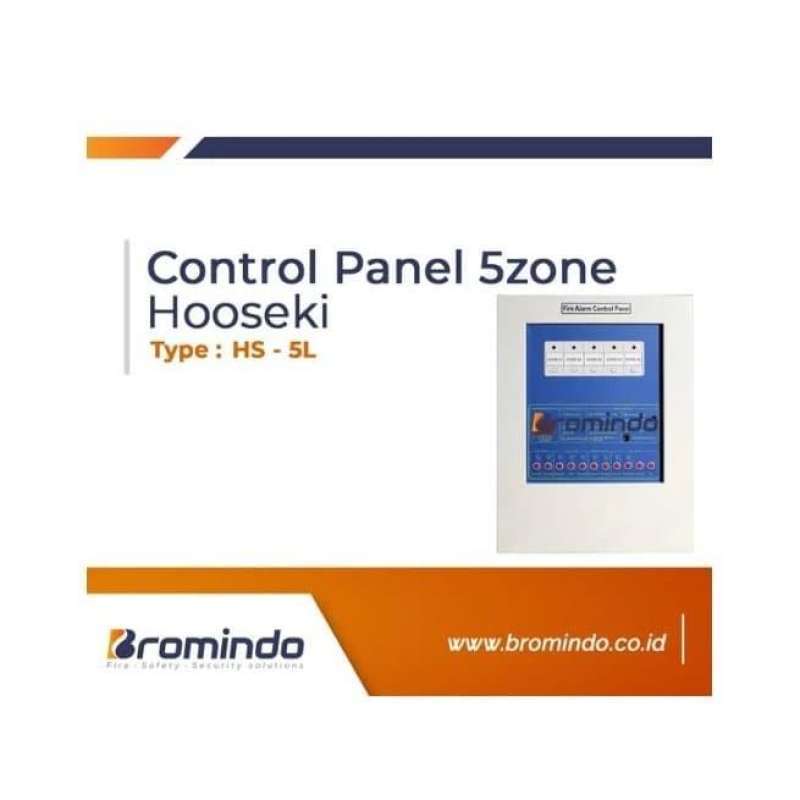 Jual Hooseki Fire Alarm Control Panel 5 zone complete with Battery HS 5L di Seller Bromindo