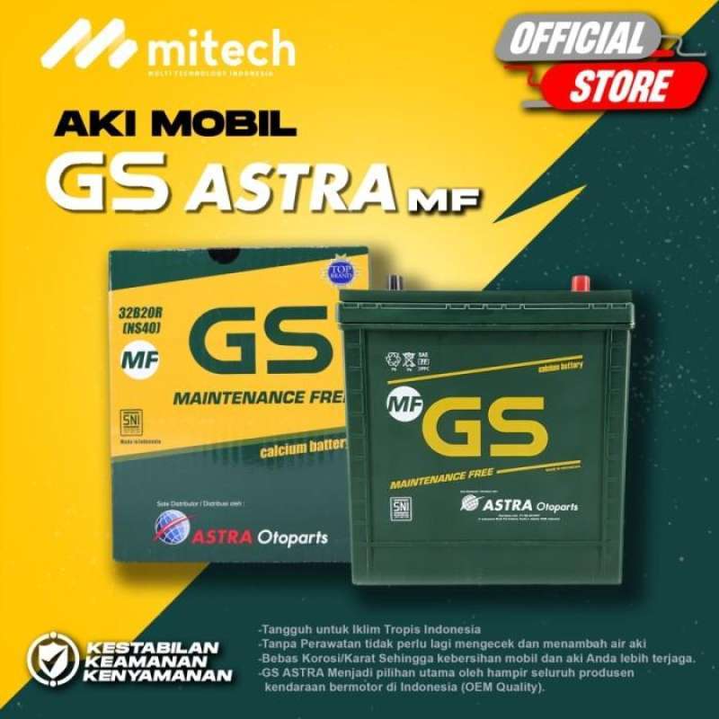 Jual Aki Mobil Toyota Rush GS Astra NS40 Aki Kering 12V / 32 Ah di