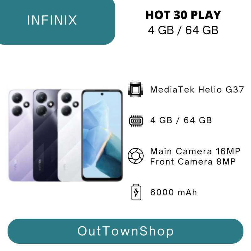 Jual Infinix Hot 30 Play 4/64GB Garansi Resmi di Seller
