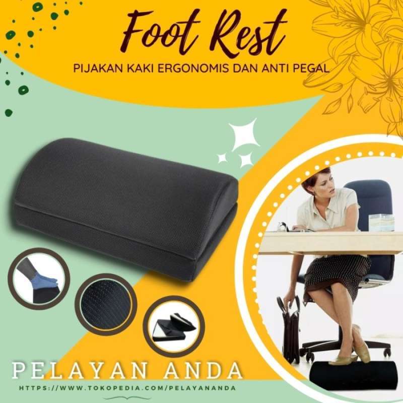 Promo Foot Rest Bantal Sanadaran Kaki Meja Kursi Kerja Anti Pegal