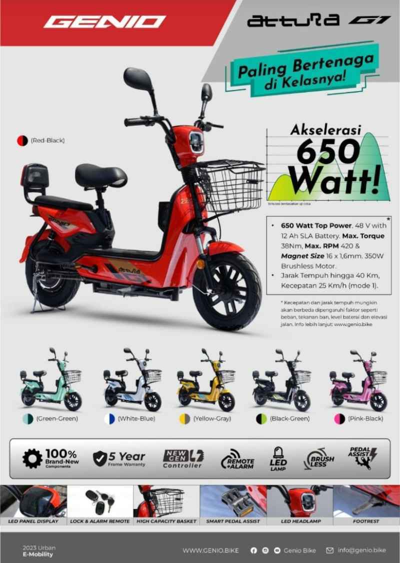 Jual Sepeda Listrik Genio Attura G1 Di Seller Volta Tangsel Pamulang