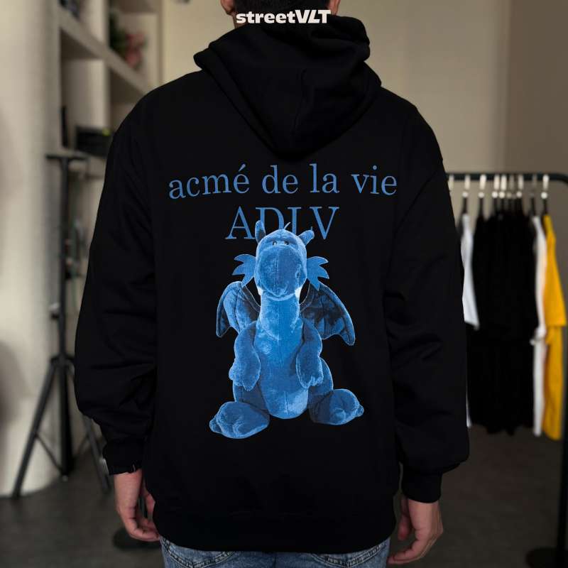 Jual Adlv Fuzzy Dragon Artwork Hoodie Acme De La Vie Di