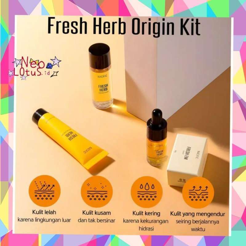 Jual 4in1 Nacific kit Nacific Fresh Herb Origin Starter Kit Skincare Pemula di Seller NEO LOTUS