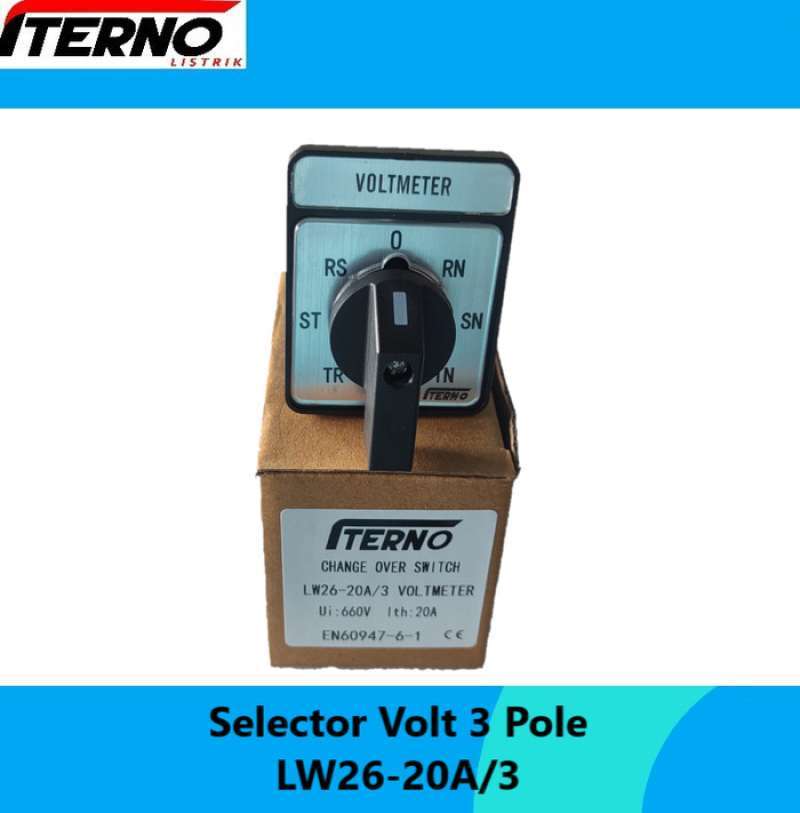 Interruptor De Leva Rotatorio SZW26/LW26-32 32A - 3 Posiciones (1-0-2), Bifásico, Con Caja Impermeable