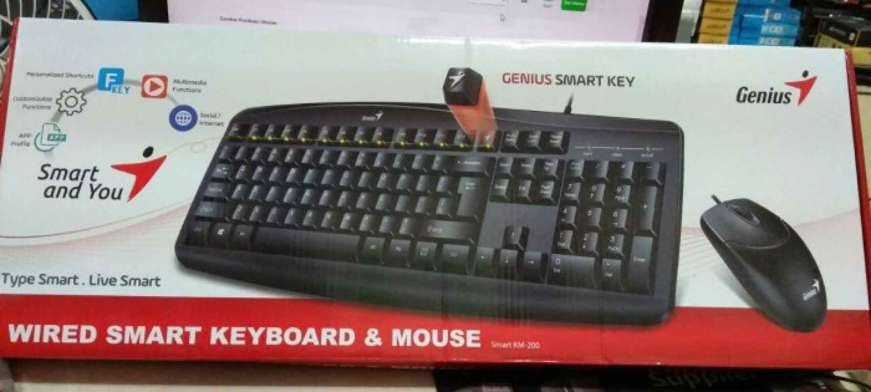 Jual Genius Keyboard + Mouse Ps/2 Kbc100/km200 Ps2 Di Seller Indah