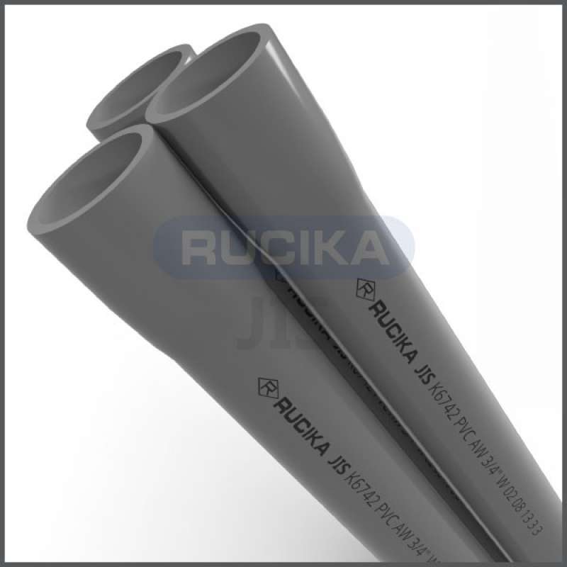 Promo Pipa Pvc 11/2 Rucika Jis Abu - Abu Type Aw / Vp Panjang 4 Meter