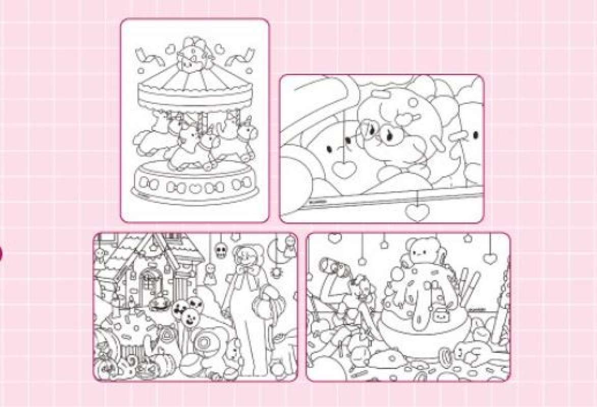 Jual Charibo Art Coloring Book Postcard Buku Mewarnai Kartu Pos Di