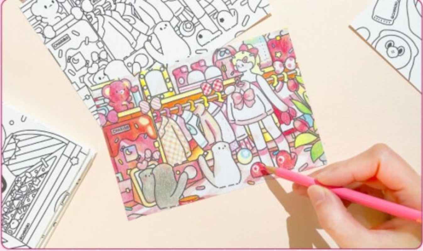 Jual Charibo Art Coloring Book Postcard Buku Mewarnai Kartu Pos Di
