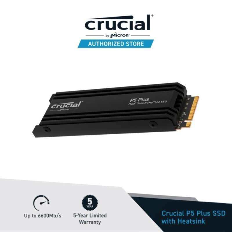 Jual Ssd Crucial P5 Plus Heatsink 1tb Ssd M.2 Nvme Pcie Gen4 Heatsink